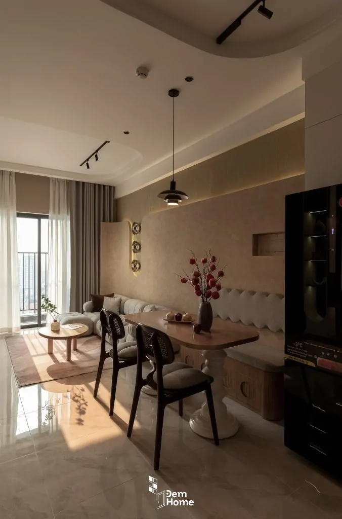 Thi công Nội thất The Privia Khang Điền 65m2 bàn ăn