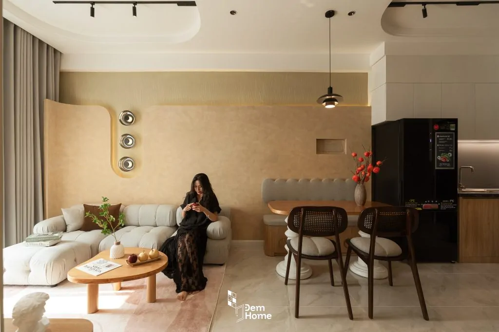 Thi công Nội thất The Privia Khang Điền 65m2 phòng khách