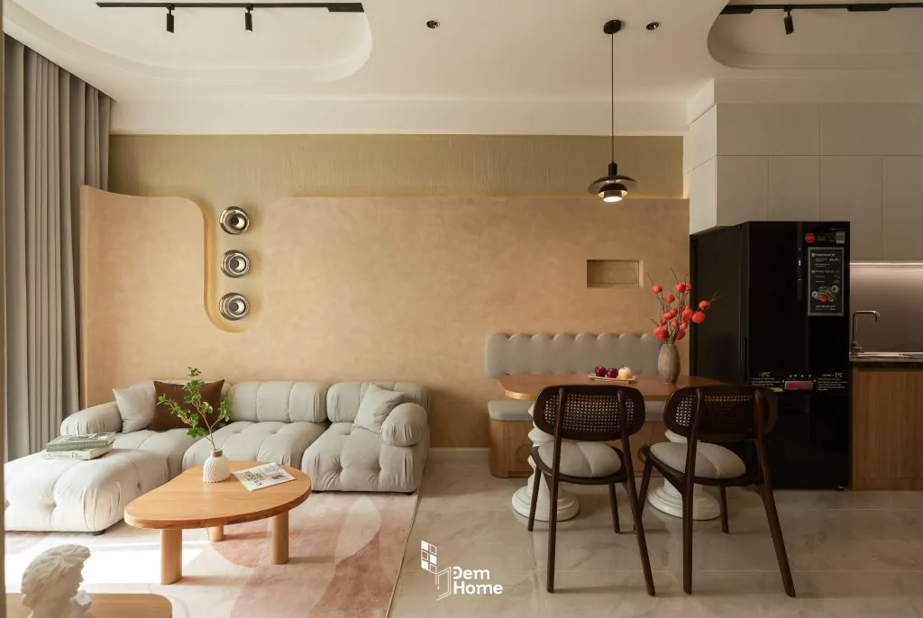 Thi công Nội thất The Privia Khang Điền 65m2 phòng khách
