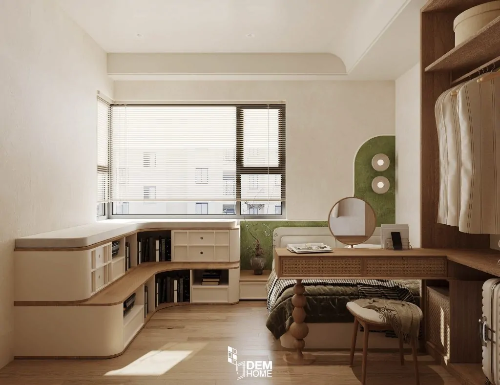 Thiết kế căn hộ The Habitat 67m2 phòng ngủ
