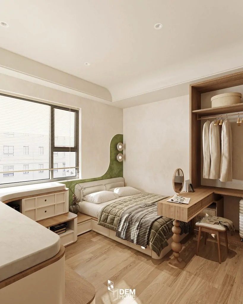 Thiết kế căn hộ The Habitat 67m2 phòng ngủ