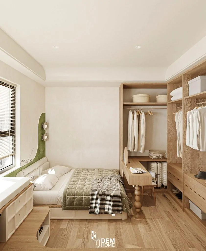 Thiết kế căn hộ The Habitat 67m2 phòng ngủ