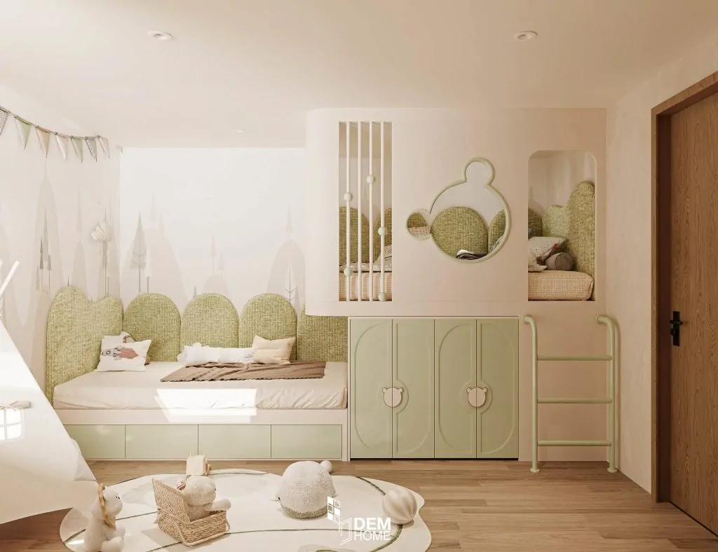 Thiết kế căn hộ The Habitat 67m2 phòng ngủ cho bé