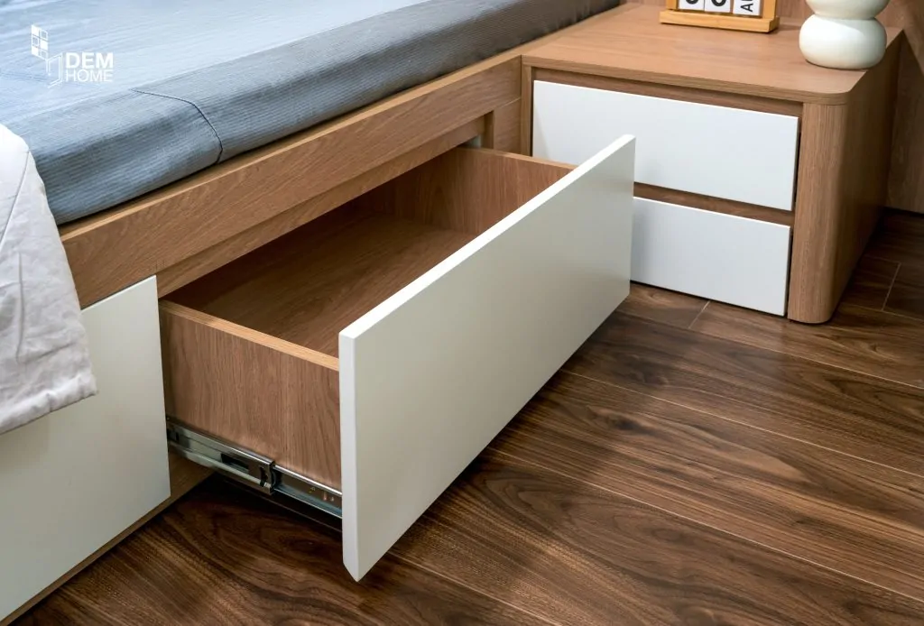 Thi công căn hộ The Privia Khang Điền 65m2 hộc tủ giường ngủ