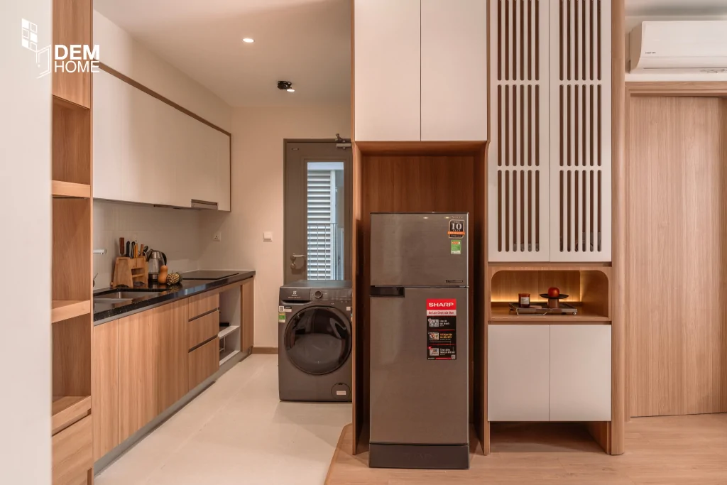 Thi công nội thất căn hộ Westgate 69m2 phòng bếp