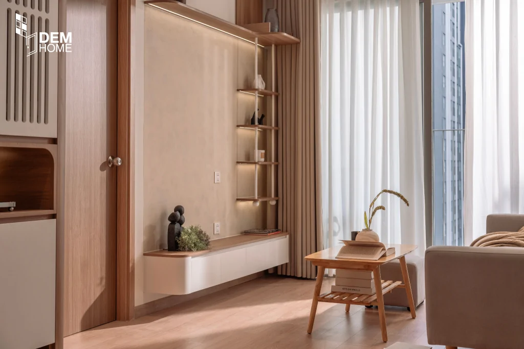 Thi công nội thất căn hộ Westgate 69m2 phòng khách