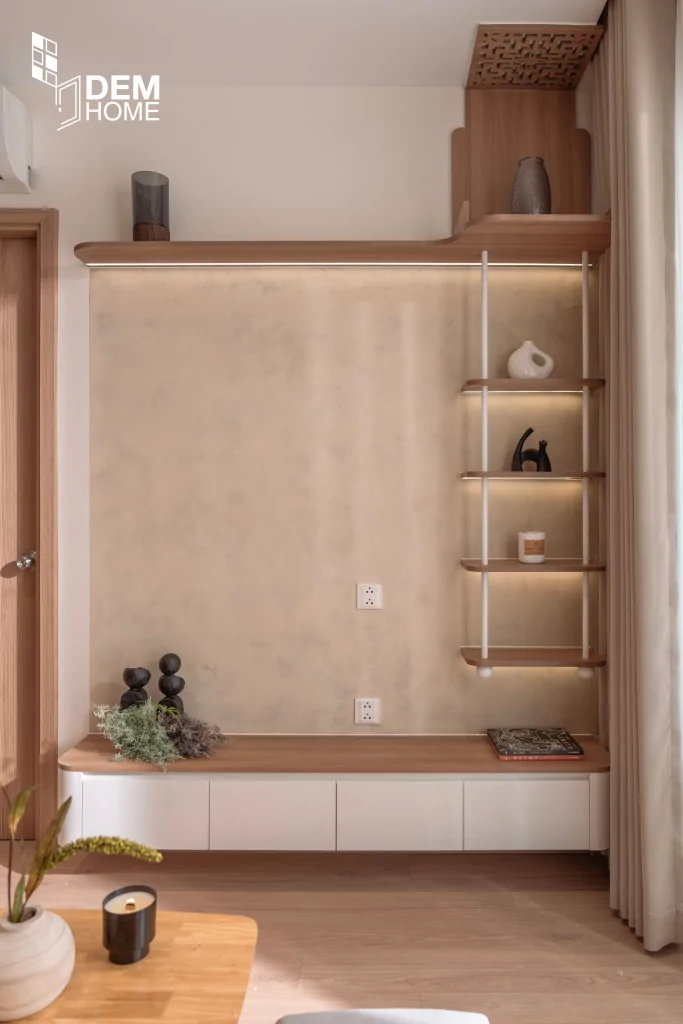 Thi công nội thất căn hộ Westgate 69m2 phòng khách