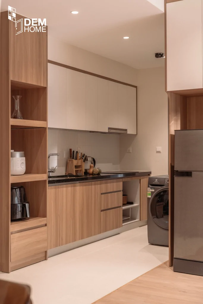 Thi công nội thất căn hộ Westgate 69m2 phòng bếp