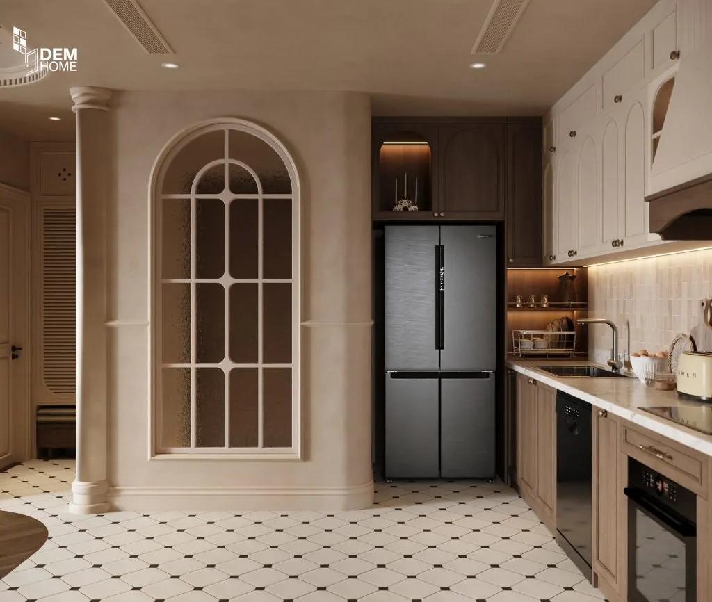Thiết kế căn hộ celesta rise 105m2 phòng bếp