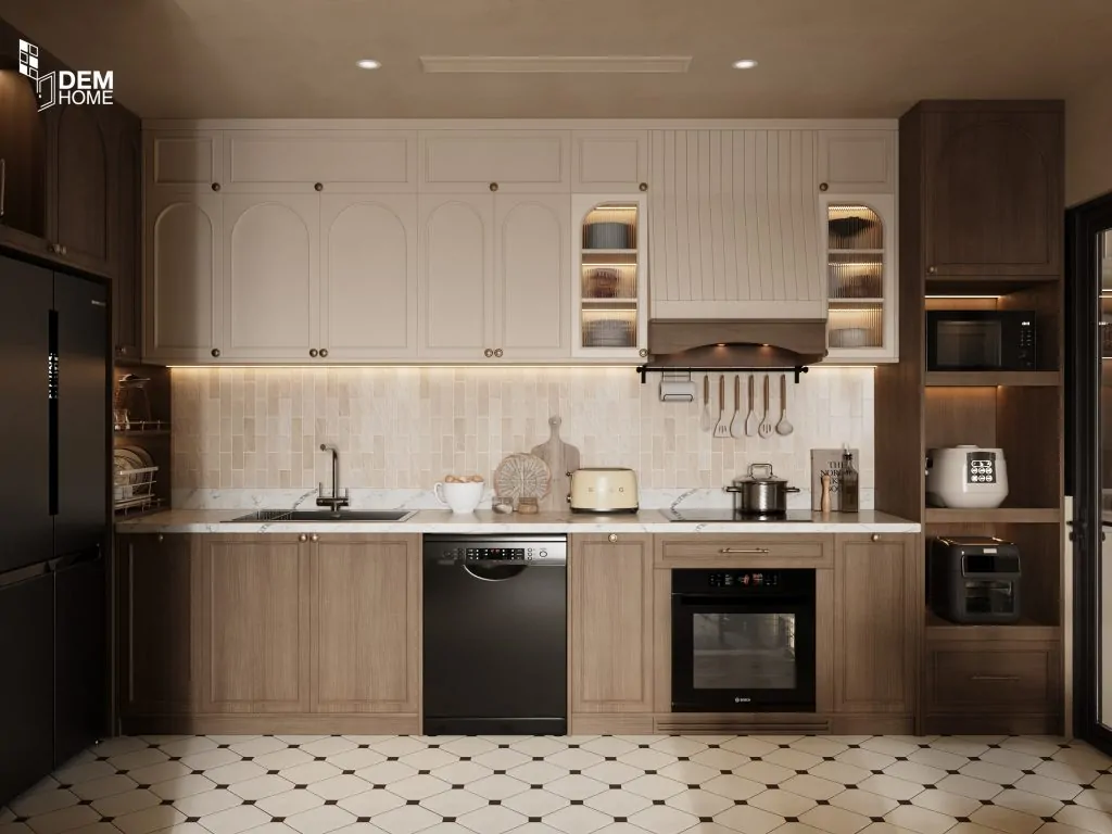 Thiết kế căn hộ celesta rise 105m2 phòng bếp