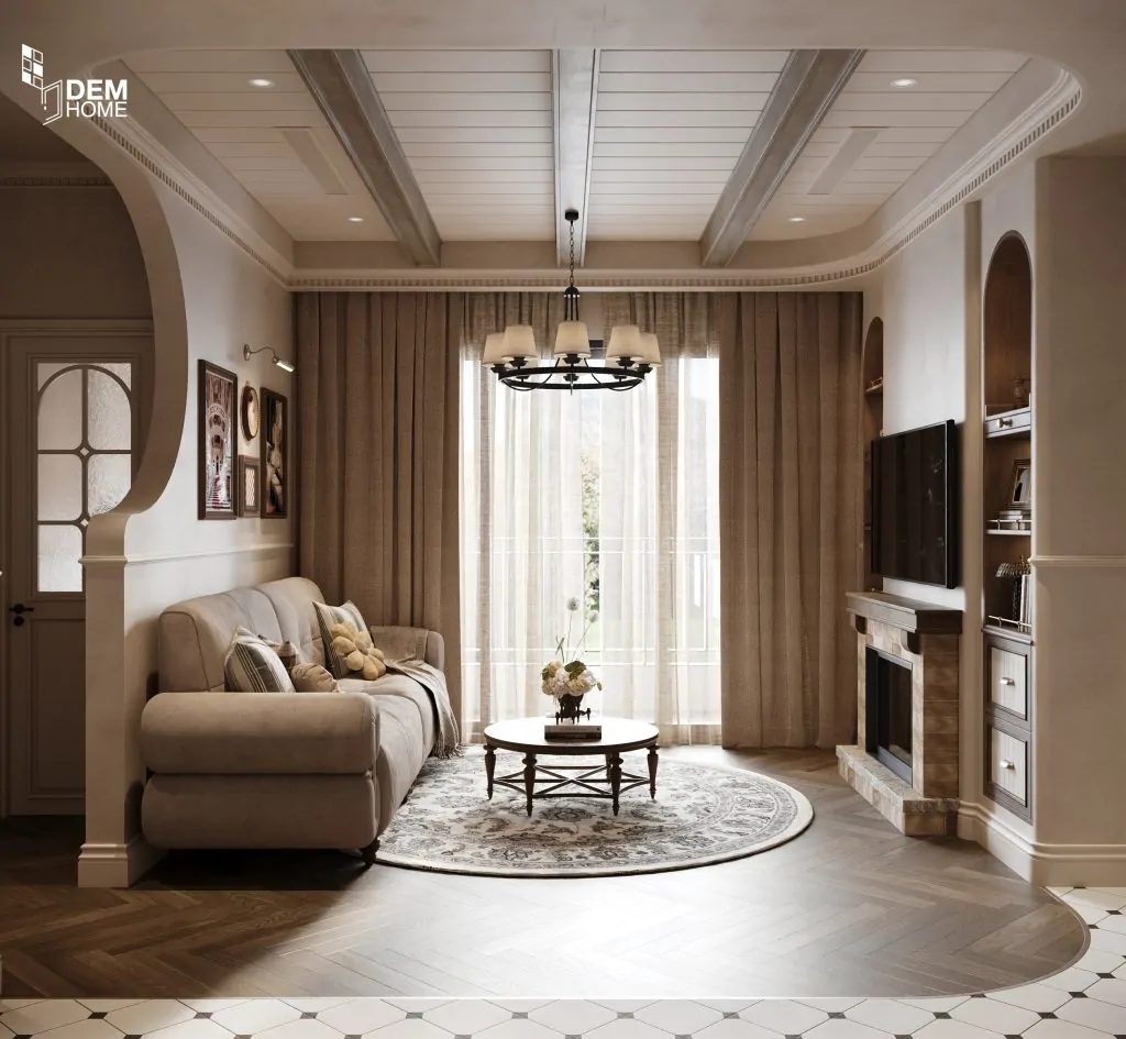 Thiết kế căn hộ celesta rise 105m2 phòng khách
