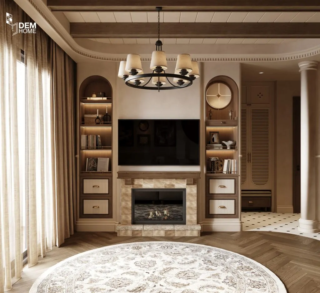 Thiết kế căn hộ celesta rise 105m2 phòng khách