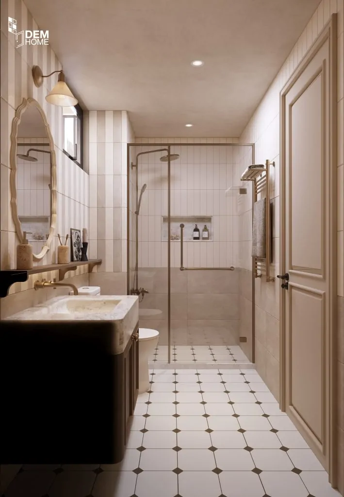 Thiết kế nhà vệ sinh chung căn hộ celesta rise 105m2