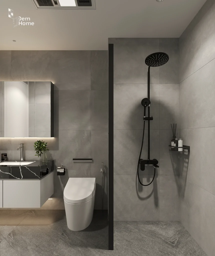 Thiết kế nội thất nhà vệ sinh căn hộ Celesta Rise 85m2