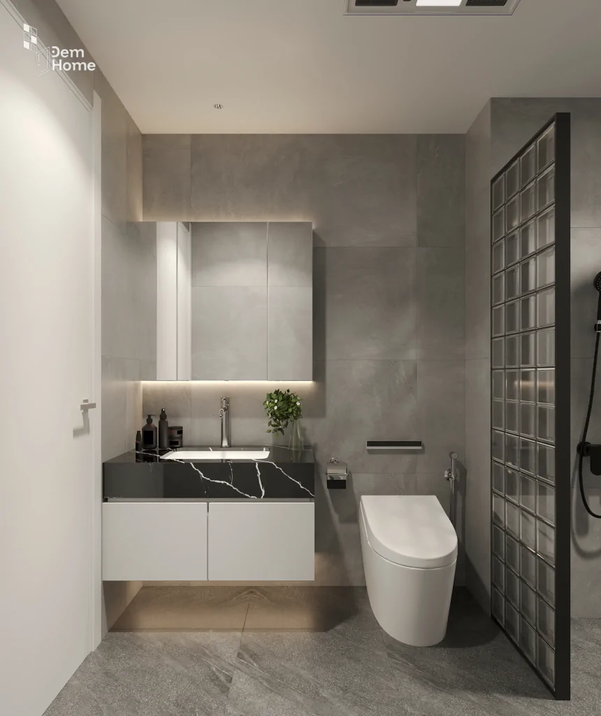 Thiết kế nội thất nhà vệ sinh căn hộ Celesta Rise 85m2