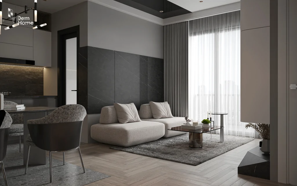 Thiết kế nội thất phòng khách căn hộ Celesta Rise 85m2