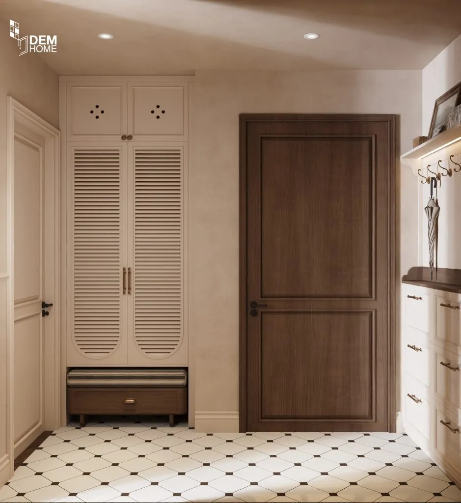 Thiết kế căn hộ celesta rise 105m2 tủ giày