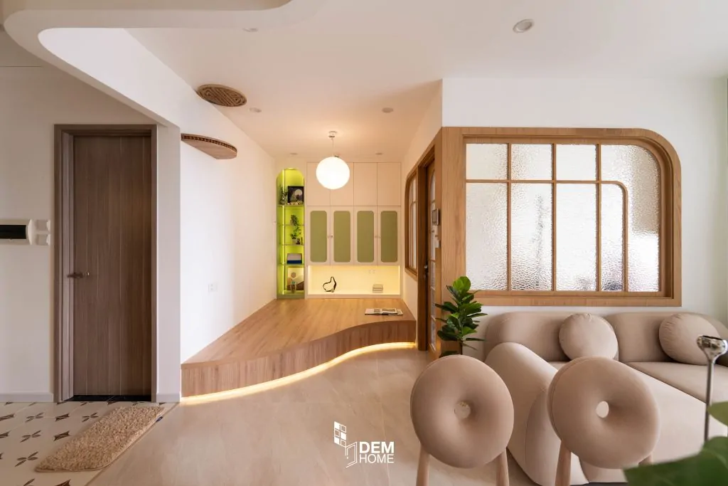 Nội thất khu vực vui chơi đọc sách căn hộ Vinhome Grand Park 47m2