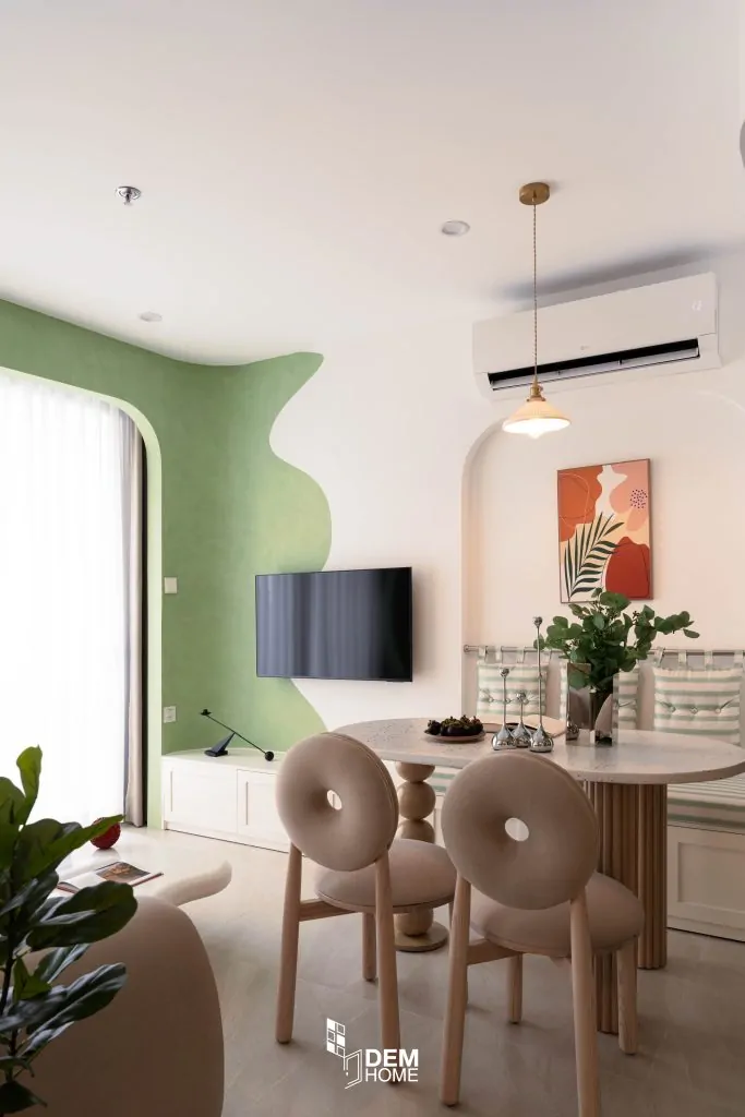 Nội thất phòng khách bếp căn hộ Vinhome Grand Park 47m2