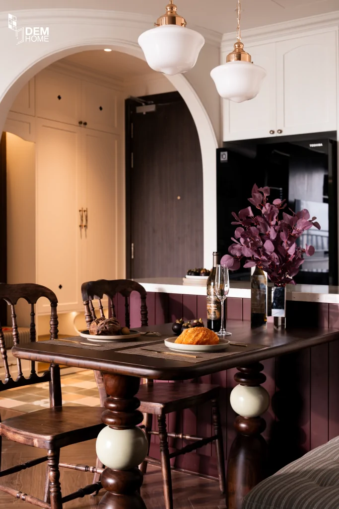 Thi công nội thất Celesta Rise 105m2 bàn ăn phòng bếp