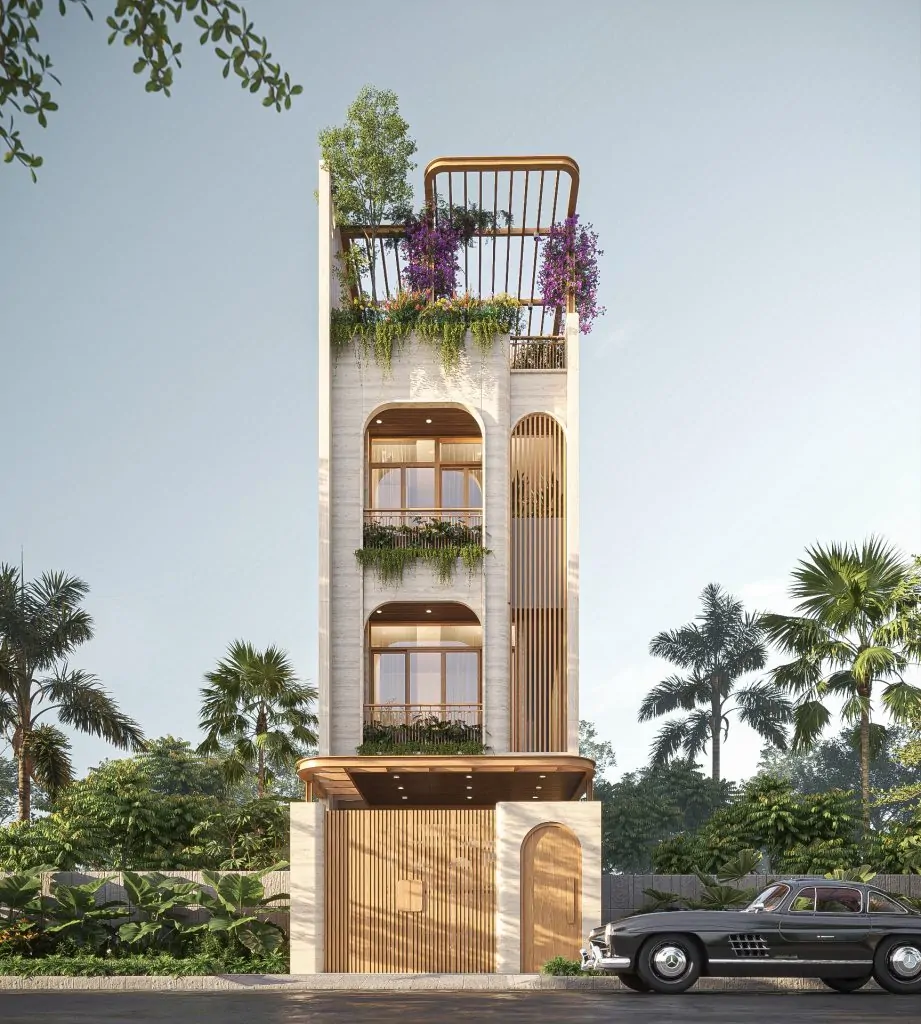 Thiết kế nhà phố 3 tầng 100m2