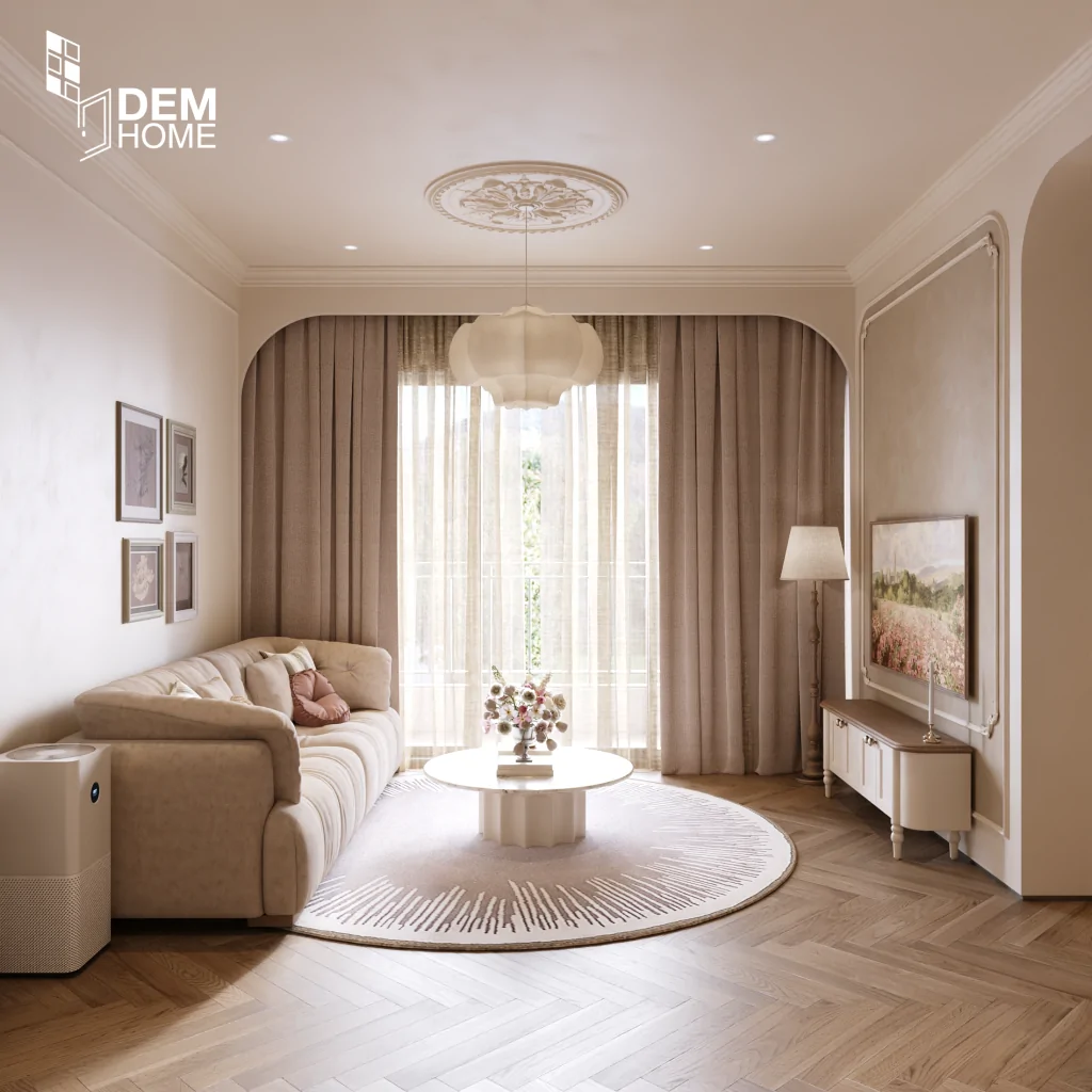 Nội thất phòng khách căn hộ Celesta Rise 80m2