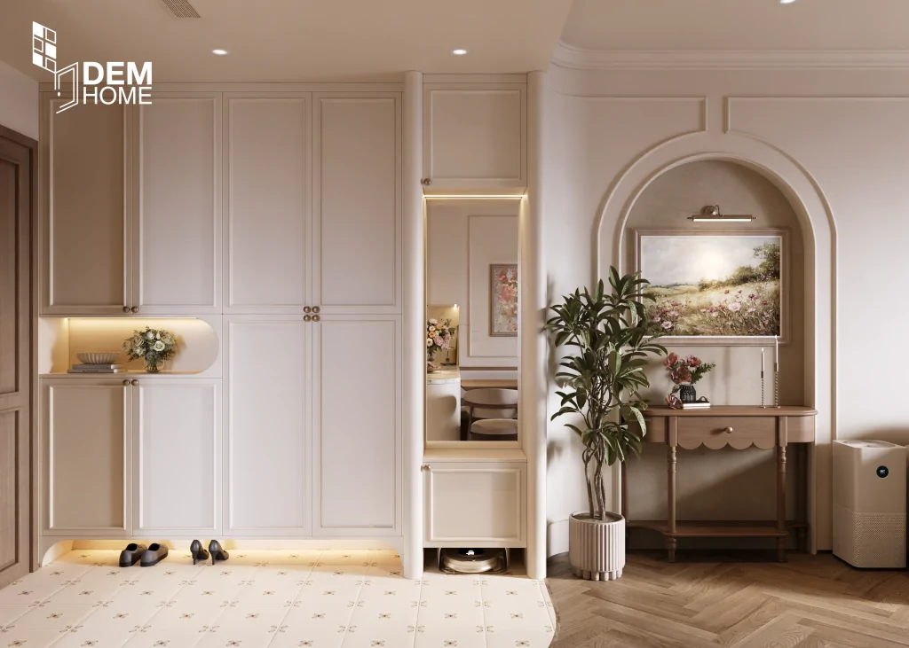 Nội thất tủ giày và bàn console căn hộ Celesta Rise 80m2