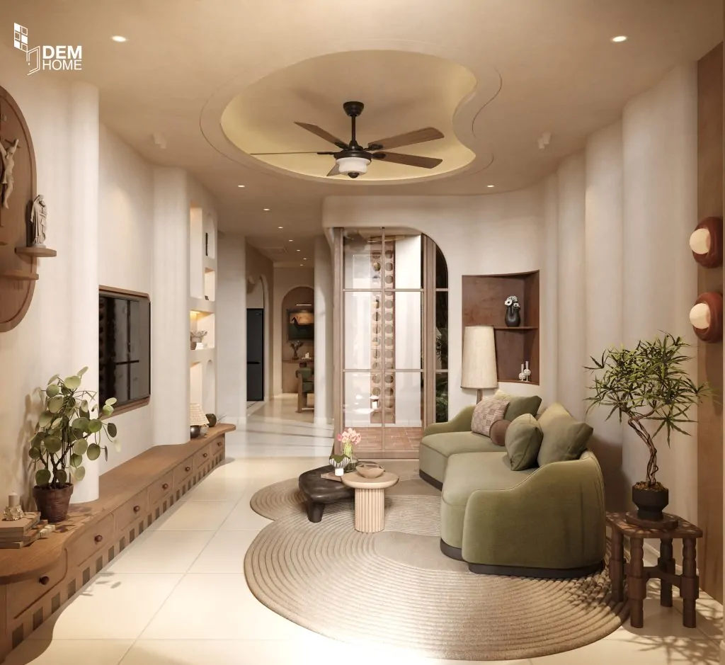 Thiết kế nội thất phòng khách nhà phố 576m2